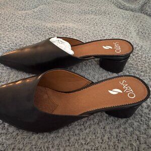 Franco Sarto Black Slip On Low Heel